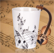 Load image into Gallery viewer, Violin Notes Pattern Freedom Style Ceramic Mugs