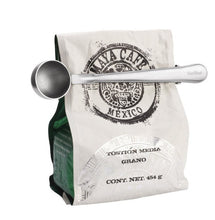 Load image into Gallery viewer, Stainless Steel Coffee Scoop with Bag Clip